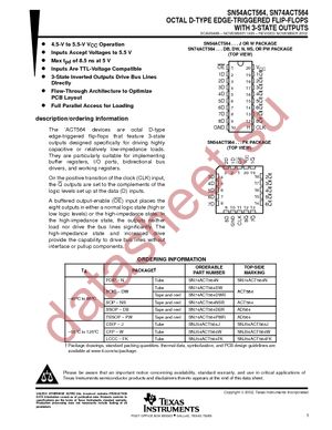 SN74ACT564NSRE4 datasheet  